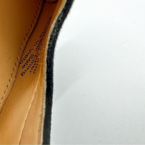 J.Crew Factory Anya Black Suede Low Chunky Heeled Pumps Slip-On Ballet Vibe sz 9 - Picture 6 of 9